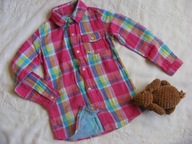 Koszulka tunika różowa kratka -- 110 - 116