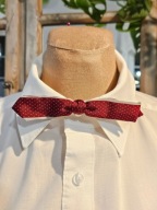 przypinana muszka mucha do garnituru męska w groszki