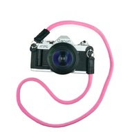 Pasek do aparatu bawełna różowy foto fotograficzny