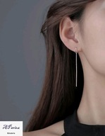 Kol0055 Kolczyki stal wiszące minimalistyczne