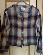 Rozpinany sweter w kratkę Nowy S M L 36 38 40