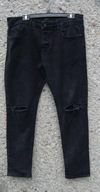 2Y DNM czarne męskie jeansy skinny fit dziury rozm.36 pas 94 cm