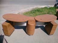 Recepcja lada podwójna wys 110 / szer 300 cm ,kolor orzech