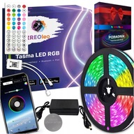 TAŚMA LED RGB 5M LEDY 5050 LISTWA 230V 12V PILOT + APLIKACJA NA SMARTFON