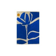 „Niebieski Kwiat” – Abstrakcyjny Plakat Botaniczny