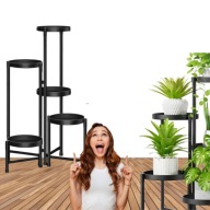 KWIETNIK METALOWY STOJĄCY LOFT STOJAK NA KWIATY 5 PÓŁEK RENEW FORCE 80CM