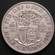 Wielka Brytania 1/2 korony 1932 - król Jerzy V - srebro