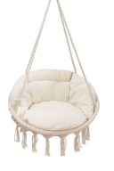 PODUSZKA OGRODOWA do HUŚTAWKI BOCIANIE GNIAZDO WODOODPORNA WYGODNA ECRU