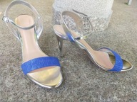 CELEBRITY nr 41 włoskie eleganckie sandały na szpilce skóra nowe