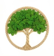 Drzewko Szczęścia Chrobotek, żywy obraz handmade, dekoracja na ścianę