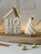 Świeca sojowa zestaw 2szt Home for Christmas Święta domek prezent |noya