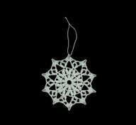 Zawieszka szydełkowa na choinkę gwiazdka 8cm (Z208)