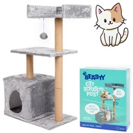 Drapak dla kota wysoki leżak legowisko drzewko 3 poziomy Beasty 30x50x90 cm