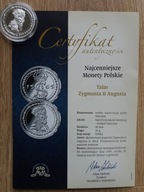 Najcenniejsze monety polskie Talar Zygmunta II A