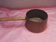 rondelek miedziany używany fondue? woda? rączka drewno zasmażka