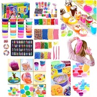 ZESTAW SLIME DO ROBIENIA GLUTÓW WIELKI KREATYWNY BOX FABRYKA PREZENT 120w1