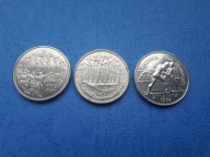 2 zł 1995 Katyń, 2 zł 1995 Bitwa Warszawska, 2 zł 1995 Atlanta: 3 monety MN