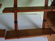 stara półka wisząca etażerka składane drewno druty sosna przedpokój