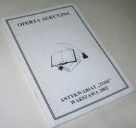 OFERTA AUKCYJNA ANTYKWARIAT "TOM" WARSZAWA 2002 KATALOG