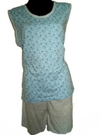 DUŻA Piżama damska szerokie RAMIONKA szorty r. XL