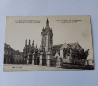 CIEKAWA STARA POCZTÓWKA FRANCJA SAINT-THEGONNEC KOŚCIÓŁ PRZEDWOJENNA