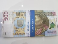 500złotych banknoty do zabawy i nauki plik 100szt+GRATIS
