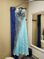 Suknia balowa S/M turkusowa długa !!!