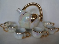 D.L.T. MEHUN Limoges karafka 6 x czarki calvados 1950 - 1960