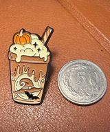 Pin przypinka Kawa Wiedźma Dynia Halloween