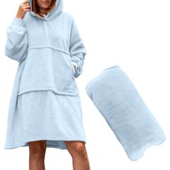 Ciepła bluza damska z kapturem Baby Blue rozmiar uniwersalny Produkt Polski