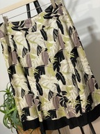 T Spódnica BM len wiskoza bawełna duże liście duża 3XL