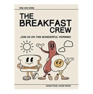 "The Breakfast Crew" – Minimalistyczny Plakat Kuchenny