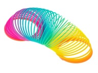 Sprężynk tęczowa kolorowa rozciągana okrągła zabawa na schodach