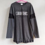 Sukienka długa bluza dresowa wiosna JESIEŃ 146 cekiny #fashion #girl (033)