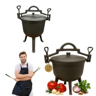 Kociołek Żeliwny Garnek Myśliwski Węgierski na Ognisko Grill Pieczonki 8L
