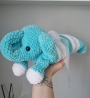 Miś na szydełku słonik poduszka