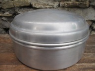 Stary aluminiowy chlebak design lata 50 /60_ VINTAGE PRL