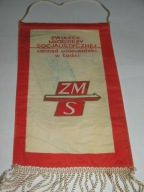 Związek Młodzieży Socjalistycznej zarząd wojewódzki w Łodzi proporczyk
