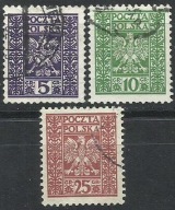 *ROCZNIK 1928 Fi 242-44 kas. odmiany WYDANIE OBIEGOWE - GODŁO PAŃSTWA / PMW