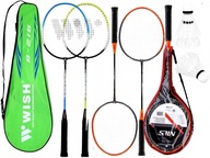 Zestaw do badmintona 7w1 rakiety lotki siatka pokrowiec komplet gra