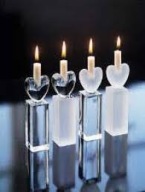 HOLMEGAARD świecznik SERCE nowe DANISH DESIGN szkło kryształowe