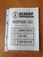 PROGRAM BOHEMIANS PRAGA-GWARDIA WARSZAWA 1982 R