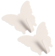 HACZYK SAMOPRZYLEPNY WIESZAK WIESZACZEK MOCNY UCHWYT HAK MOTYL BIAŁY 2 SZT.