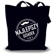 Torba eko bawełniana zakupy prezent dzień DZIADKA czarna