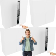 SZEROKA POJEMNA SZAFKA ŁAZIENKOWA WISZACA BIAŁY MAT NAD WC SZEROKOŚĆ 80CM