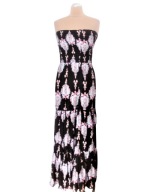 AMISU DŁUGA SUKIENKA BOHO WZORY FALBANY 36 38