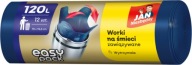 JAN NIEZBĘDNY Easy Pack Worki na śmieci z taśmą zawiązywane 120 l 12 szt.