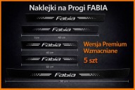 5 szt - SKODA FABIA Naklejki ochronne na progi Bagażnik PREMIUM