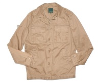 STACCATO_Cudna KURTKA męska_brązowa kieszenie pagony zamek bawełna WIOSNA_L