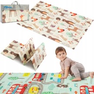 MATA PIANKOWA SKŁADANA DLA DZIECI EDUKACYJNA DWUSTRONNA HUMBI 120x180 TORBA